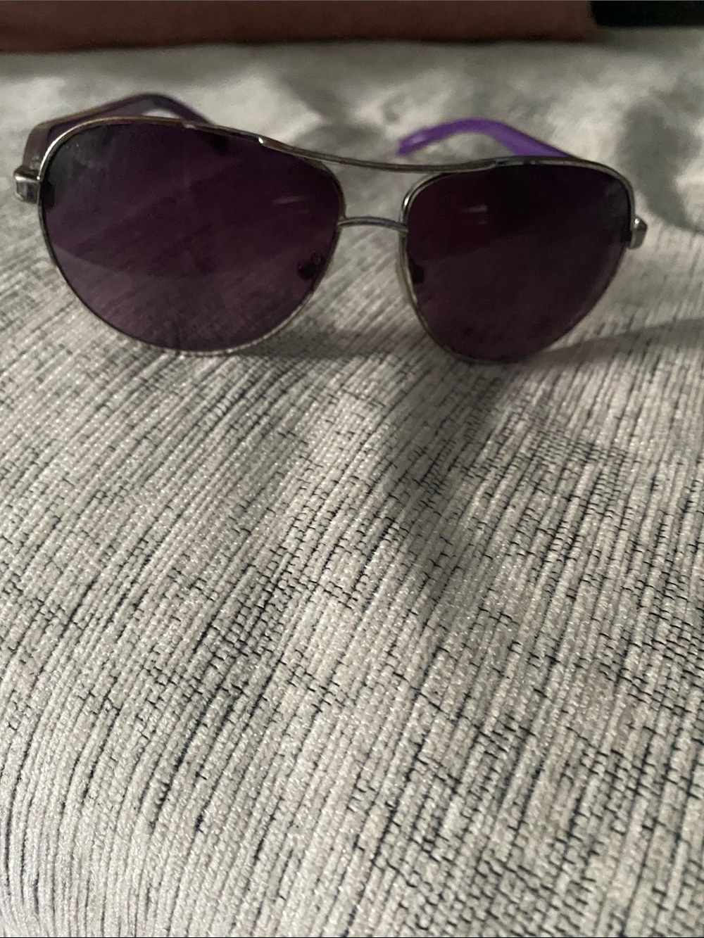 Guess Aviator Sunglasses with Purple Lenses
